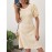 Solid Puff Sleeve Tied Backless Dress
