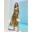 Allover Print Wrap Knot Side Dress