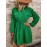 Flap Pocket Fake Drawstring Shirt Dress