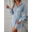 Drop Shoulder Fold Pleated Shirt Dress